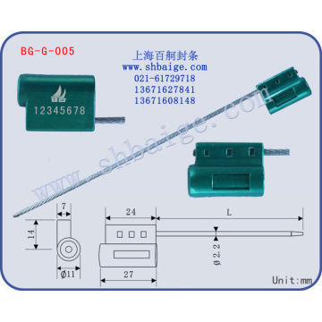 serial number security cable container seals BG-G-005